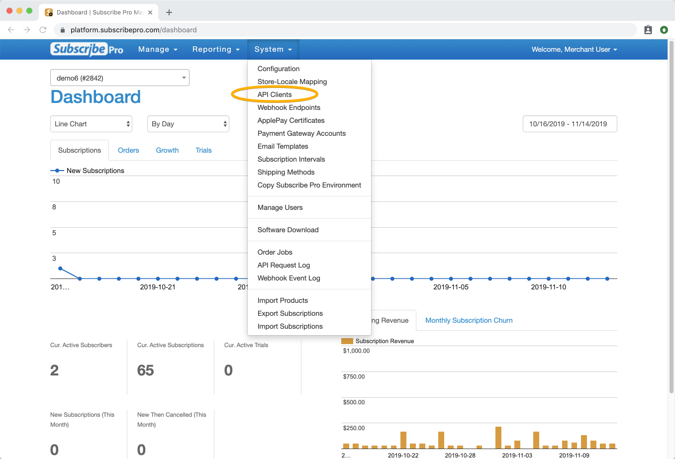 API Client Dropdown